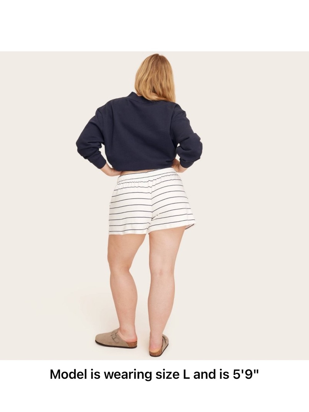 Parke x Target Women’s HIGH RISE Drawstring pull on navy blue STRIPED - Picture 5 of 6
